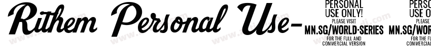 Rithem Personal Use字体转换